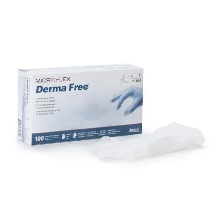 Microflex Medical - Derma Free - DF-850-L -  Exam Glove  Large NonSterile Vinyl Standard Cuff Length Smooth Clear Not Rated