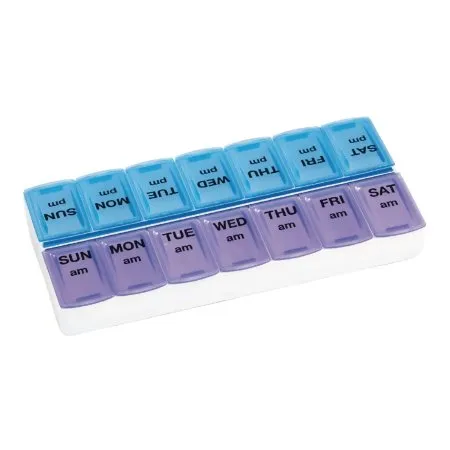 Patterson medical - Apex Weekly Twice-a-Day - 554844 - Pill Organizer Apex Weekly Twice-a-Day Large 7 Day 2 Dose