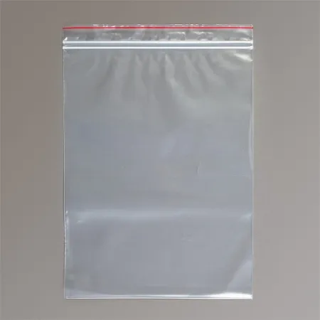 Health Care Logistics - Red Line - 7615 - Reclosable Bag Red Line 9 X 12 Inch Plastic Clear Zipper Closure