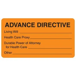 Tabbies - MAP3500 - Pre-printed Label Advisory Label Fluorescent Orange Patient Information Label Patient Information 1-3/4 X 3-1/4 Inch