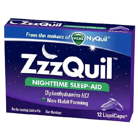 Procter & Gamble - ZzzQuil - 32390003802 - Sleep Aid ZzzQuil 12 per Box Caplet 25 mg Strength
