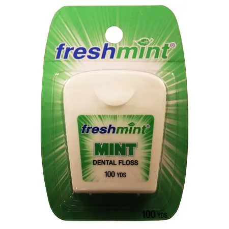New World Imports - Freshmint - DF100 - Dental Floss Freshmint Waxed 100 Yard Mint Flavor