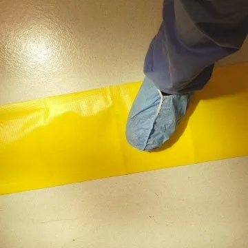 Deroyal - Safe Cord - 71-4311 - Safety Floor Strip Safe Cord Yellow, Adhesive, 9 X 28 Inch, Disposable