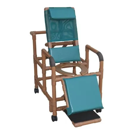 MJM International - WT196 - Shower Chair MJM International PVC Frame Reclining Backrest 325 lbs. Weight Capacity