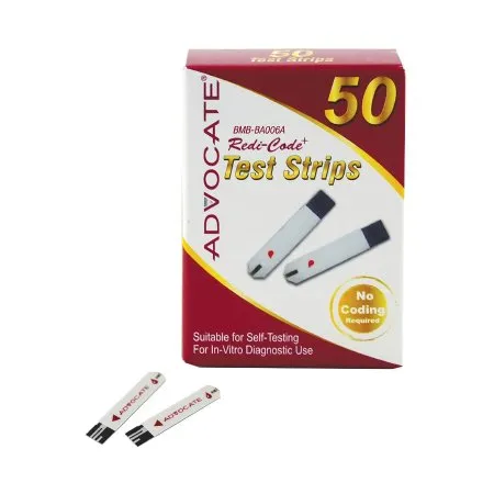 Pharma Supply - Advocate - BMB002 -  Blood Glucose Test Strips  50 Strips per Pack