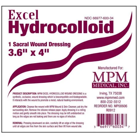 MPM Medical - From: MP00606 To: MP00608 - MPM medical Excel Hydrocolloidsacral Dressing