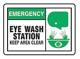 Grainger - Accuform - 9RD90 - Magnetic Sign First Aid Sign Accuform Emergency Eye Wash Station