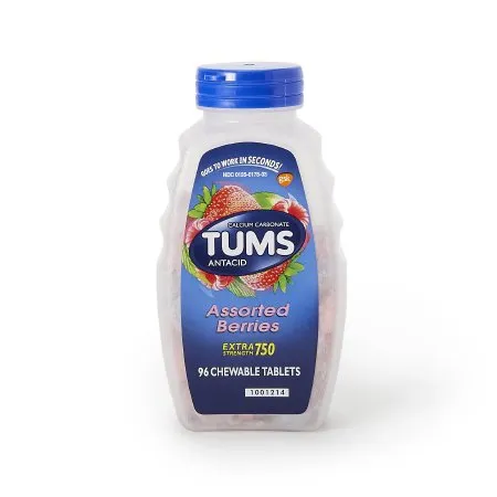 Glaxo Consumer Products - Tums Extra Strength - 00135017803 - Antacid Tums Extra Strength 750 mg Strength Chewable Tablet 96 per Bottle