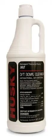 Canberra - Husky 302 - HSK-302-03 - Husky 302 Toilet Bowl Cleaner Acid Based Manual Pour Liquid 32 oz. Bottle Floral Scent NonSterile