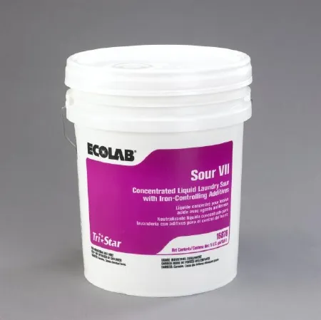 Ecolab - Tri-Star Sour VII - 6116878 - Laundry Sour Tri-Star Sour VII 5 gal. Pail Liquid Scented