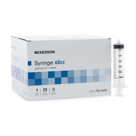 McKesson - 102-S60C - General Purpose Syringe 60 mL Luer Lock Tip Without Safety