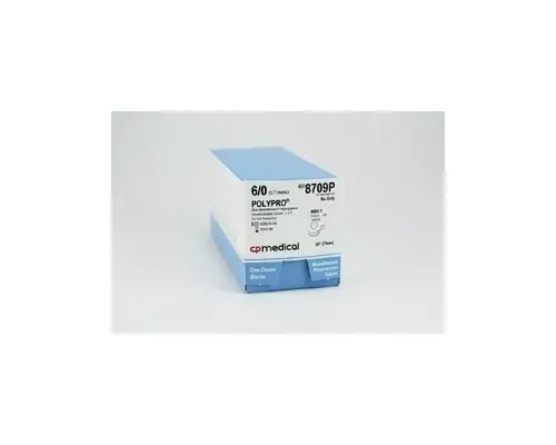 CP Medical - From: 8704P To: 8706P - Suture, 7/0, Polypropylene Mono, 24", CC, 12/bx