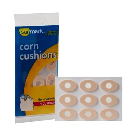 McKesson - Sunmark - 01093903533 - Corn Cushion Sunmark One Size Fits Most Adhesive Backing Toe