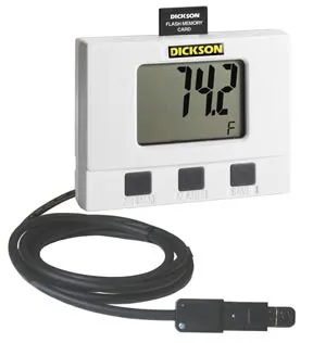 PANTek Technologies - Dickson - 15-174-120 - Datalogging Thermometer / Hygrometer Dickson Fahrenheit / Celsius -40° To +185°f (-40° To +85°c) Remote Probe Battery Operated