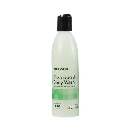 McKesson - 53-27903-8 - Shampoo and Body Wash 8 oz. Flip Top Bottle Cucumber Melon Scent