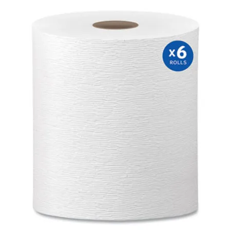Kleenex - KCC-50606 - Hard Roll Paper Towels With Premium Absorbency Pockets, 1-ply, 8 X 600 Ft, 1.75 Core, White, 6 Rolls/carton