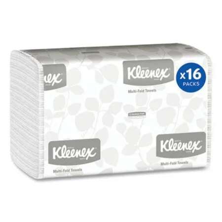 Kleenex - KCC-01890 - Multi-fold Paper Towels, 1-ply, 9.2 X 9.4, White, 150/pack, 16 Packs/carton