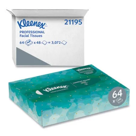 Kleenex - KCC-21195 - White Facial Tissue Junior Pack, 2-ply, 48 Sheets/box, 64 Boxes/carton