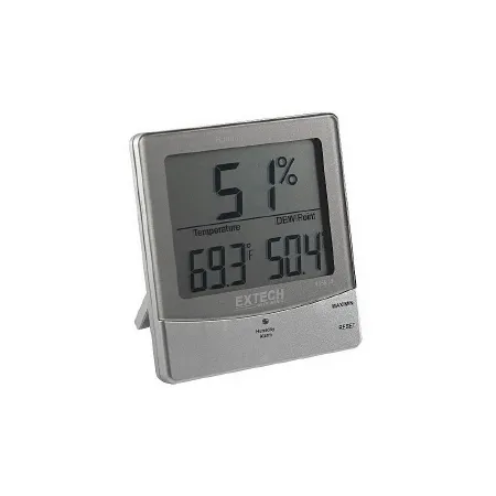 Grainger - Extech Instruments - 3LRV4 - Digital Thermometer / Hygrometer With Alarm Extech Instruments Fahrenheit / Celsius 14° To 140° (-10° To 60°c) Internal Sensor Desk / Wall Mount Battery Operated