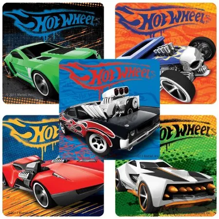 SmileMakers - HOTWB - Smilemakers 100 Per Box Hot Wheel Classic Sticker 2-1/2 Inch