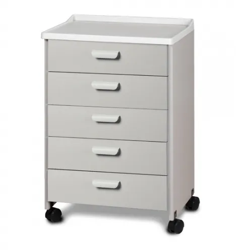 Clinton Industries - 8950-A - Mobile 5 Drawer Cabinet W  Molded Top