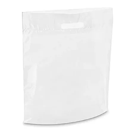 Uline - S-15385W - Open Ended Handle Bag 4 X 15 X 18 Inch 2 Mil