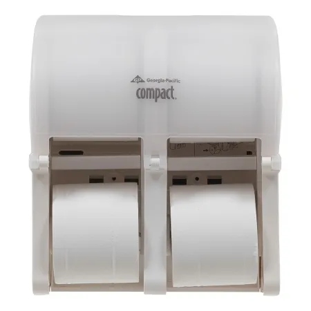 Georgia Pacific - Compact - 56747A - Toilet Tissue Dispenser Compact Translucent White Plastic Manual 4 Rolls Wall Mount