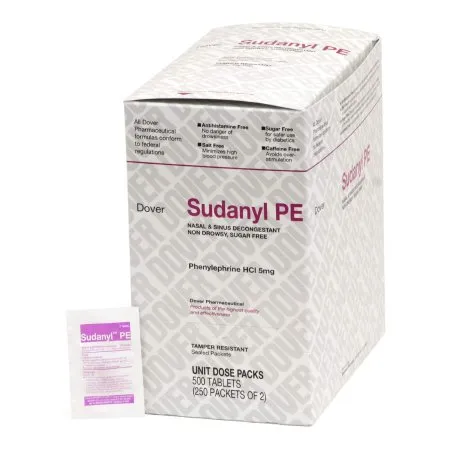 Medique Products - Sudanyl PE - 2125323 - Sinus Relief Sudanyl PE 5 mg Strength Tablet 2 per Pack