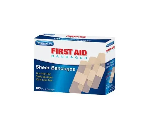First Aid Only - 90331-020 - Sheer Bandages, 1"x3", 100/bx (DROP SHIP ONLY - $50 Minimum Order)