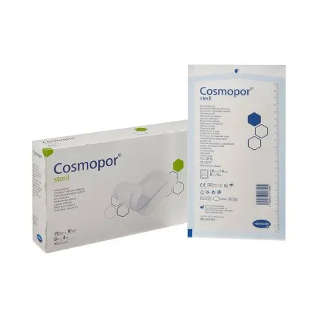 Hartmann - Cosmopor - 900812 -  Adhesive Dressing  4 X 8 Inch Nonwoven Rectangle White Sterile