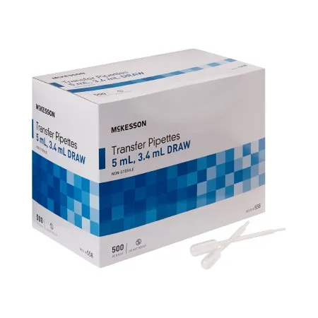 McKesson - From: 558 To: 559 - Transfer Pipette 5 mL 0.5 to 1 mL Graduation Increments NonSterile