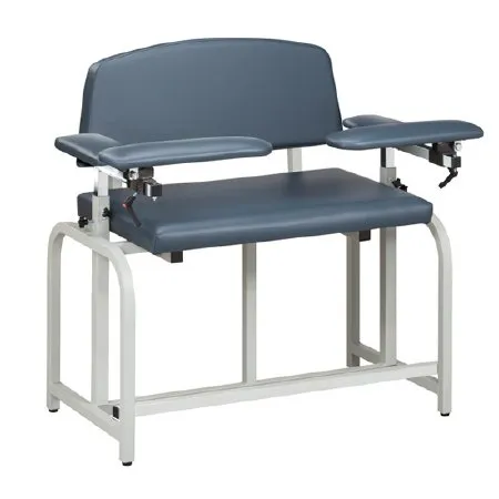 Clinton Industries - Lab X Series Bariatric Extra Tall - 66099B-3BK - Blood Drawing Chair Lab X Series Bariatric Extra Tall Padded Flip Up Arm Black