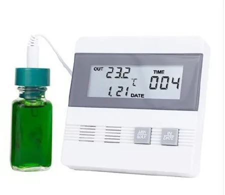 Cole-Parmer Inst. - Traceable - 90002-02 - Digital Thermometer Traceable Fahrenheit / Celsius -40° To +176°f (-40° To +80°c) Bottle Probe Flip-out Stand / Wall Mount Battery Operated