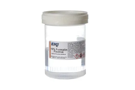 EK Industries - 24499-100X120ML - Prefilled Formalin Container 60 mL Fill in 120 mL (4 oz.) Screw Cap Warning Label / Patient Information NonSterile