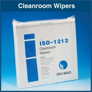 Iso-Med - ISO-1212 - Cleanroom Wipe Iso-med Iso Class 5 White Nonsterile Cellulose / Polyester 12 X 12 Inch Disposable