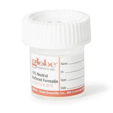 Globe Scientific - Click-It - 6518FL - Prefilled Formalin Container Click-It 38 X 44 mm 10 mL Fill in 20 mL (0.67 oz.) Screw Cap Warning Label / Patient Information NonSterile