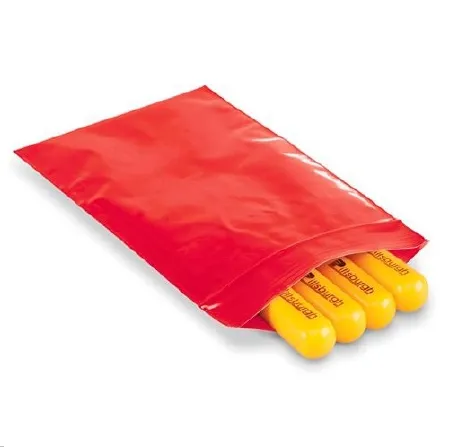 Uline - S-10845R - Reclosable Bag 4 X 6 Inch Plastic Red Zipper Closure
