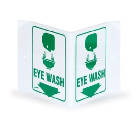 Market Lab - 9918 - Floor Sign First Aid Sign Eye Wash
