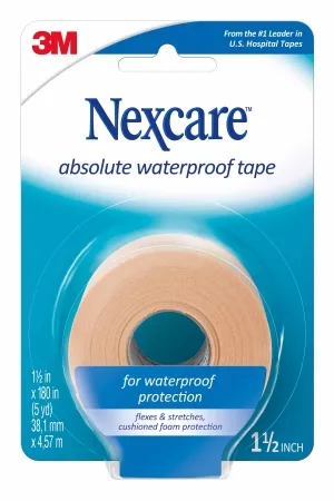 3M - Nexcare Absolute - 732 - Waterproof Medical Tape Nexcare Absolute Tan 1-1/2 Inch X 5 Yard Foam NonSterile