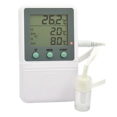 Thermco Products - ACC821REFV - Digital Refrigerator / Freezer Thermometer With Alarm Fahrenheit / Celsius -58° To +158°f (-50° To +70°c) Bottle Probe Multiple Mounting Options Battery Operated