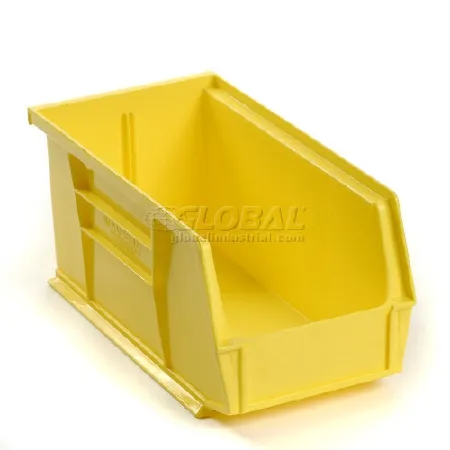 Global Industrial - 269682YL - Storage Bin Global Industrial Yellow Plastic 5 X 5-1/2 X 10-7/8 Inch