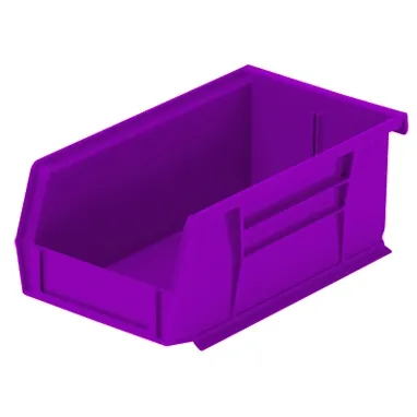 Health Care Logistics - HCL Super Tough - 1405PP - Storage Bin Hcl Super Tough Purple Plastic 3 X 4-1/8 X 7-3/8 Inch