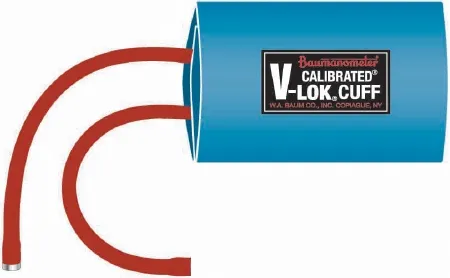 W.A. Baum - Calibrated V-Lok - 1882NL - Reusable Blood Pressure Cuff Calibrated V-lok 10 To 19 Cm Arm Polyester Fabric Cuff Infant Cuff