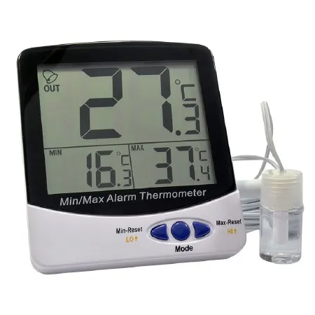 PANTek Technologies - ACC895WRFV - Digital Refrigerator / Freezer Thermometer With Alarm Fahrenheit / Celsius -58° To +158°f (-50° To +70°c) Bottle Probe Desk / Wall Mount Battery Operated