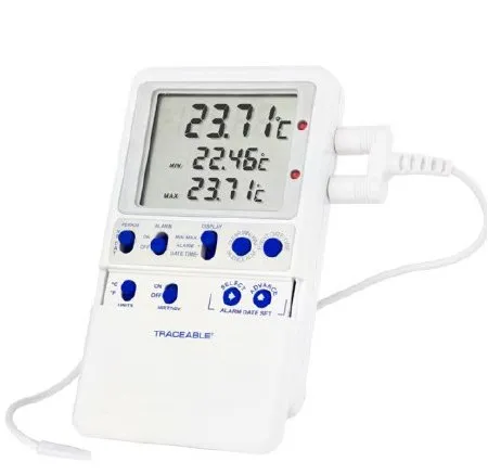 Cole-Parmer Inst. - Traceable Platinum High-Accuracy - 37804-05 - Digital Ultra-low Freezer Thermometer Traceable Platinum High-accuracy Fahrenheit / Celsius -148° To +158°f (-100° To +70°c) Bullet Probe Multiple Mounting Options Battery Operated