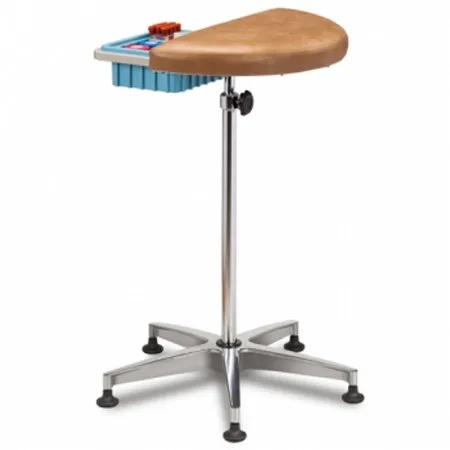 Clinton Industries - 6940-3WW - Phlebotomy Stand With Arm Pad 1 Bin Five Leg Base 30 - 38 Inch