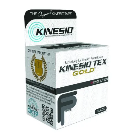 Fabrication Enterprises - Kinesio Tex Gold FP - From: 24-0121 To: 24-4873 -  Kinesiology Tape  Black 2 Inch X 5 1/2 Yard Cotton NonSterile
