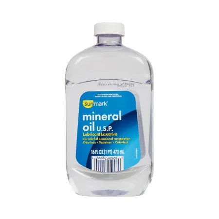 McKesson - sunmark - 01093974444 - Laxative sunmark Liquid 16 oz. 99.9% Strength Mineral Oil