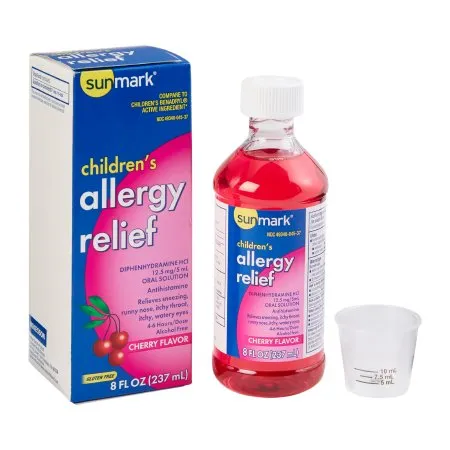 Sunmark - 2197358 - Children's Allergy Relief sunmark 12.5 mg / 5 mL Strength Liquid 8 oz.