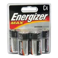 Eveready Battery - Energizer MAX - 03980003976 - Alkaline Battery Energizer Max C Cell 1.5v Disposable 4 Pack